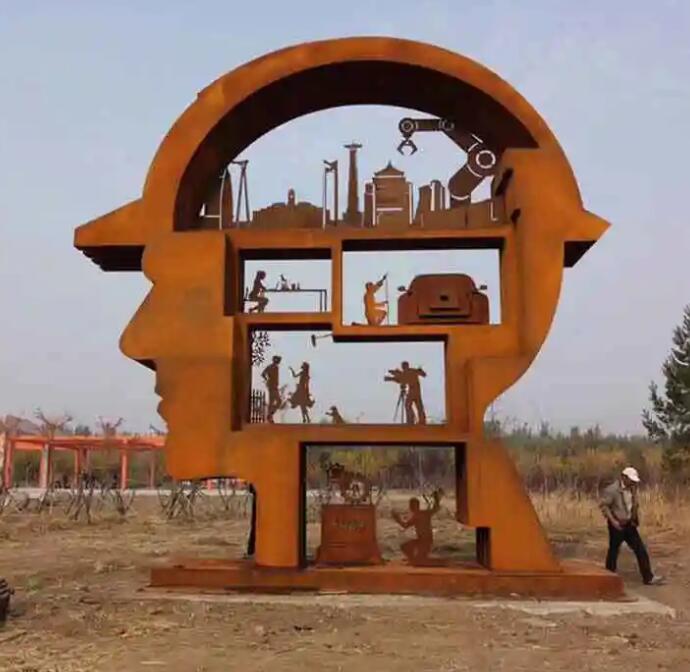 武汉锈钢板雕塑